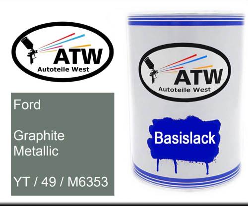 Ford, Graphite Metallic, YT / 49 / M6353: 500ml Lackdose, von ATW Autoteile West.